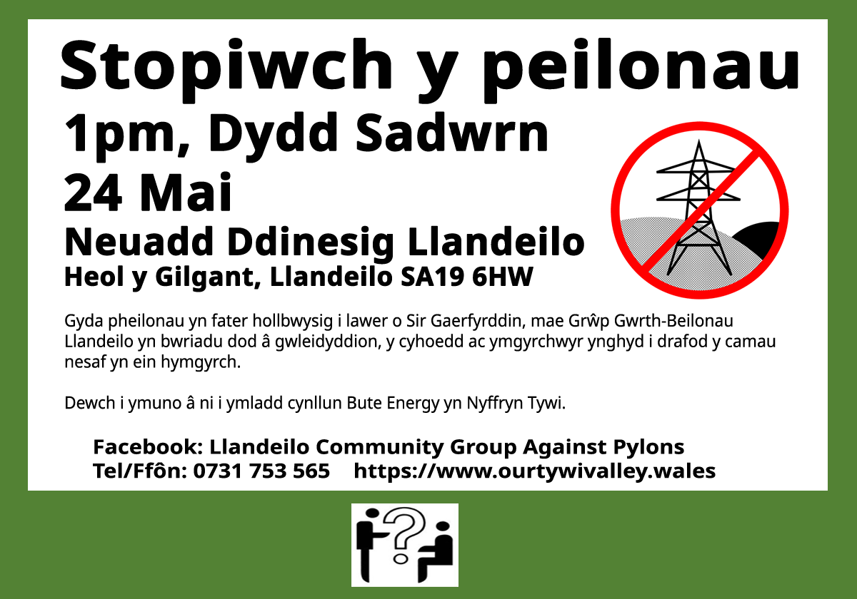 Llandeilo Anti-Pylon meeting 24 May 2025
